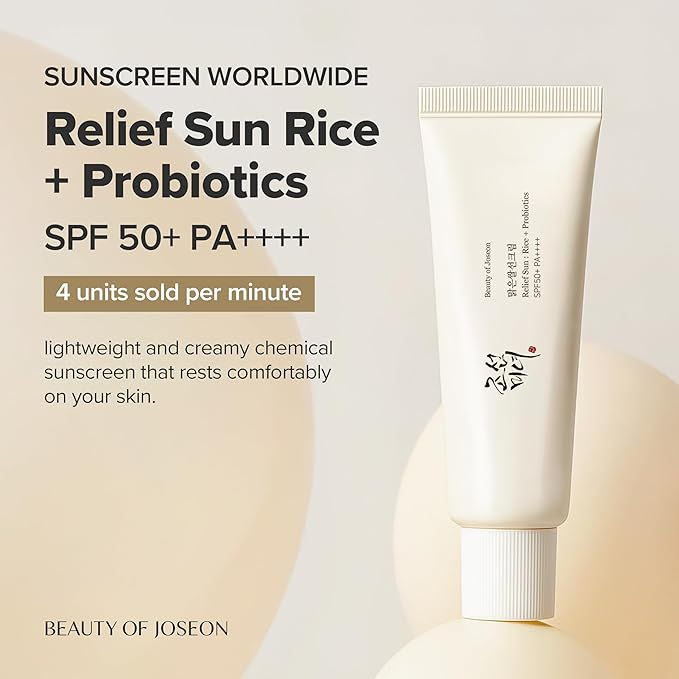 Beauty of Joseon – واقي شمس Relief Sun بالأرز والبروبيوتيك SPF50+ 50 مل - الصورة 4