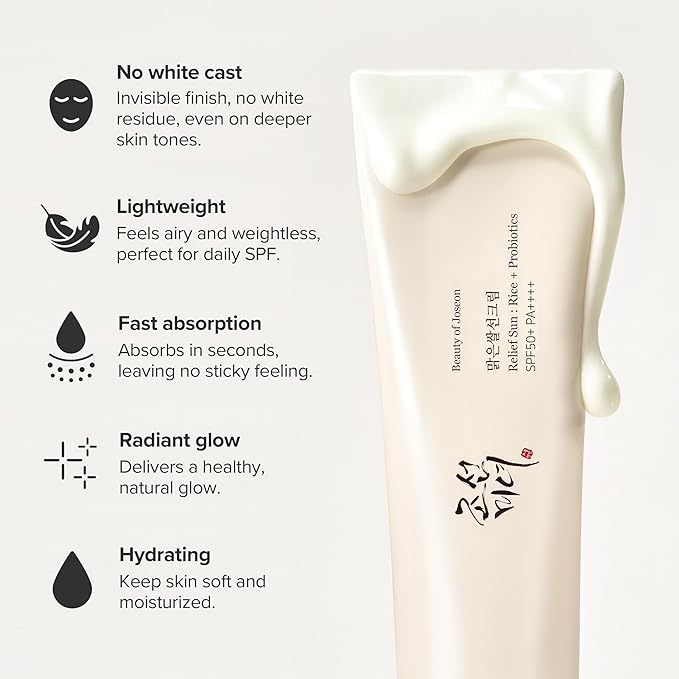 Beauty of Joseon – واقي شمس Relief Sun بالأرز والبروبيوتيك SPF50+ 50 مل - الصورة 2